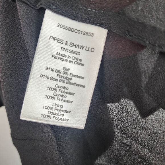 VERONICA BEARD Womens Silk Black V Neck Flowy Spaghetti Strap Slip Dress Sheer - Picture 2 of 7